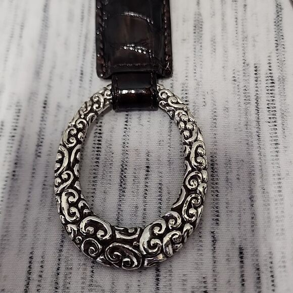 Brighton SHETLAND Leather Belt Size 38 Stretch Belt - Picture 5 of 7